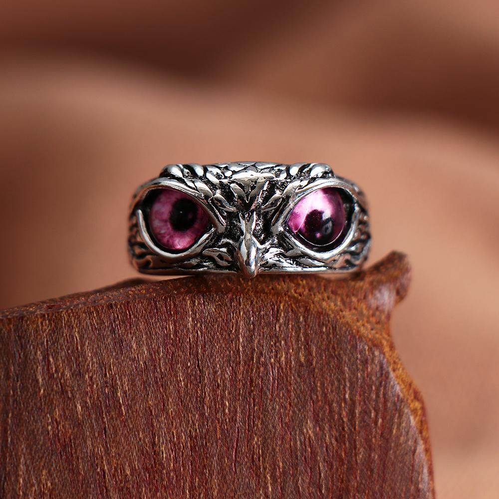 Neuer Halloween Schwarzer Fledermaus Ring Gothic Hexenring Fledermaus Cameo Verstellbarer Ring Damen Herren Party Schmuck Festival Geschenk violett