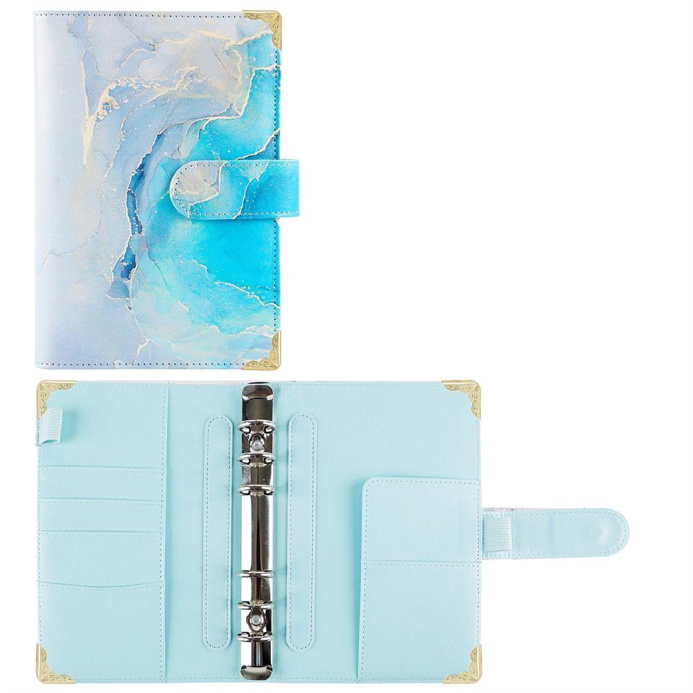 Taschen Bargeld Umschläge Bill Organizer Binder Notebook A6 Notebook Budget Binder Planer Binder Aqua blue