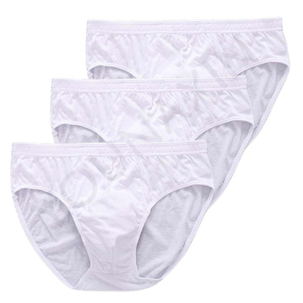 3 Stück große Herren-Unterwäsche, Baumwoll-Slips, Unterhosen, Höschen, Unterhosen, Unterhosen für Jungen, Unterwäsche, Schlüpfer, L, XL, 2XL, 3XL, 4XL, 5XL, 6XL, 7XL 2XL weiß
