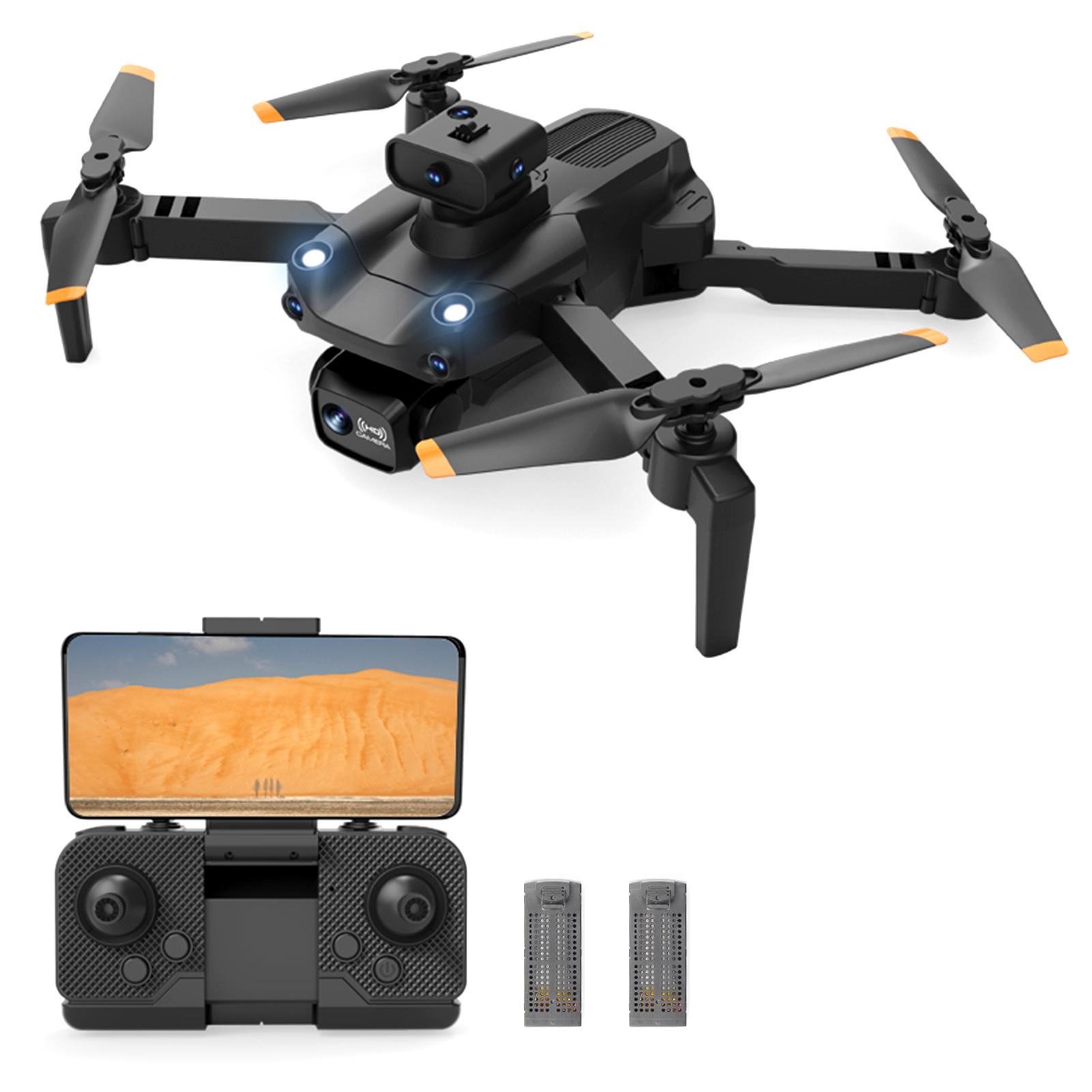 Ferngesteuerte Drohne mit Daul-Kamera, 4K, 5-seitige Hindernisvermeidung, optische Flusspositionierung, 5GWIFI no optical flow localization 2 battery schwarz