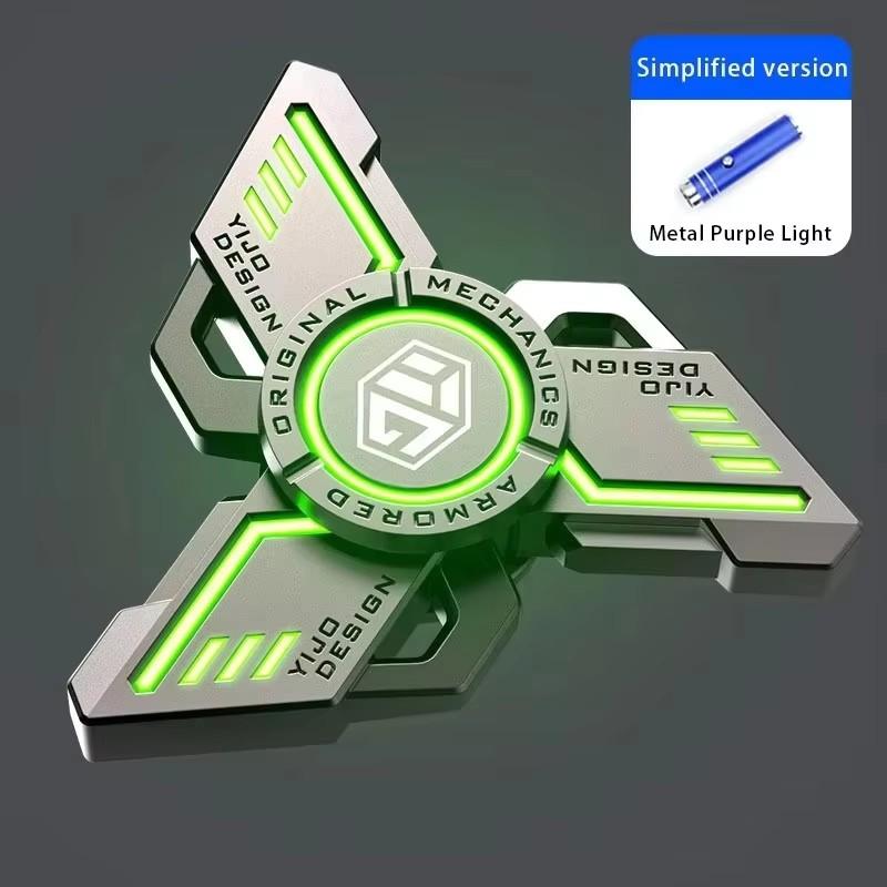 Leuchtender Metall Stiller Tragbarer Handkreisel Fidget Spinner Erwachsene EDC Spielzeug Stress ADHS Angstlinderung Cool Trendiges Geschenk