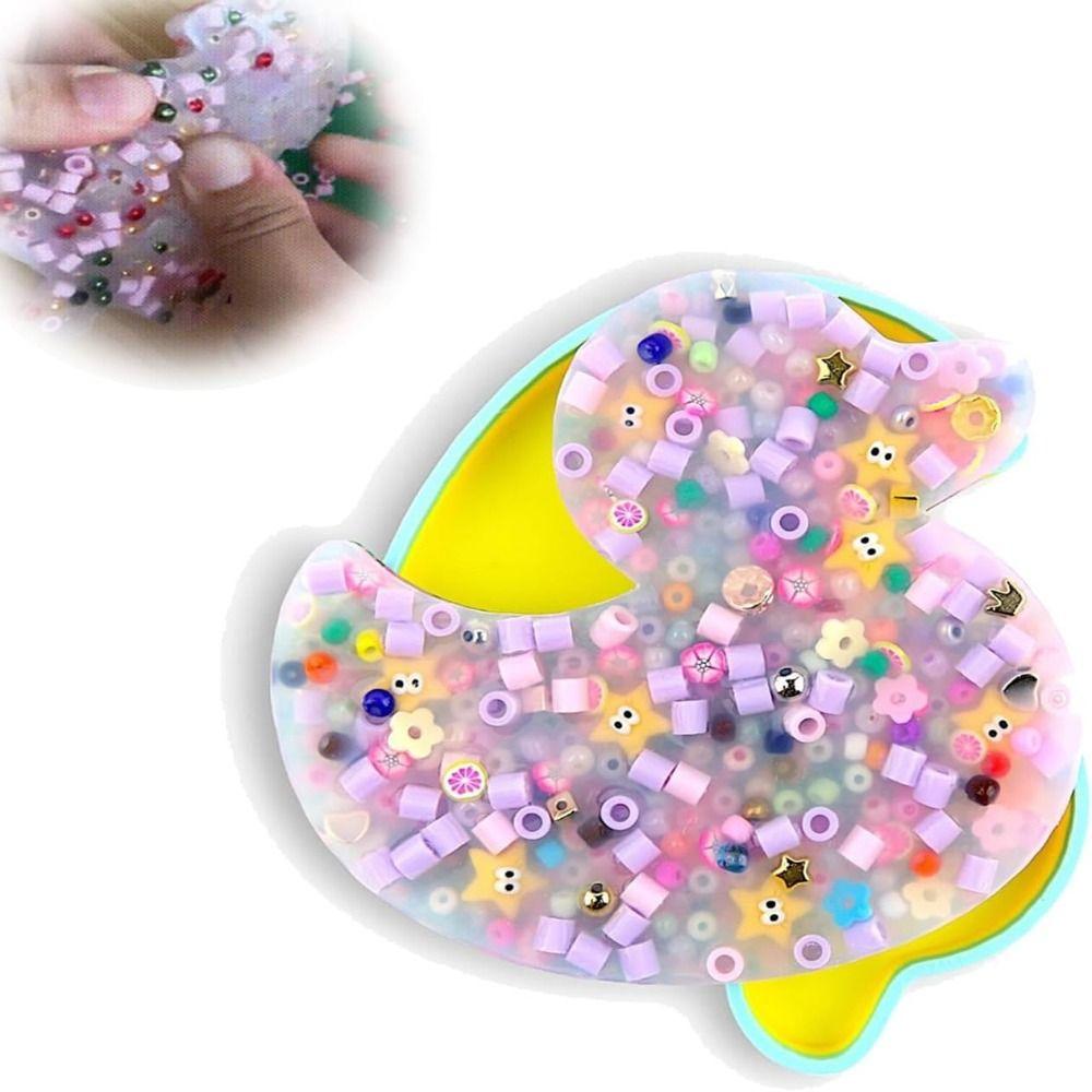 Silikon Enten Zupf-Pad Stressabbau Hautzupfen Taschen-Pads Zupf-Pad Fidget für Erwachsene Kinder Duck-8cm