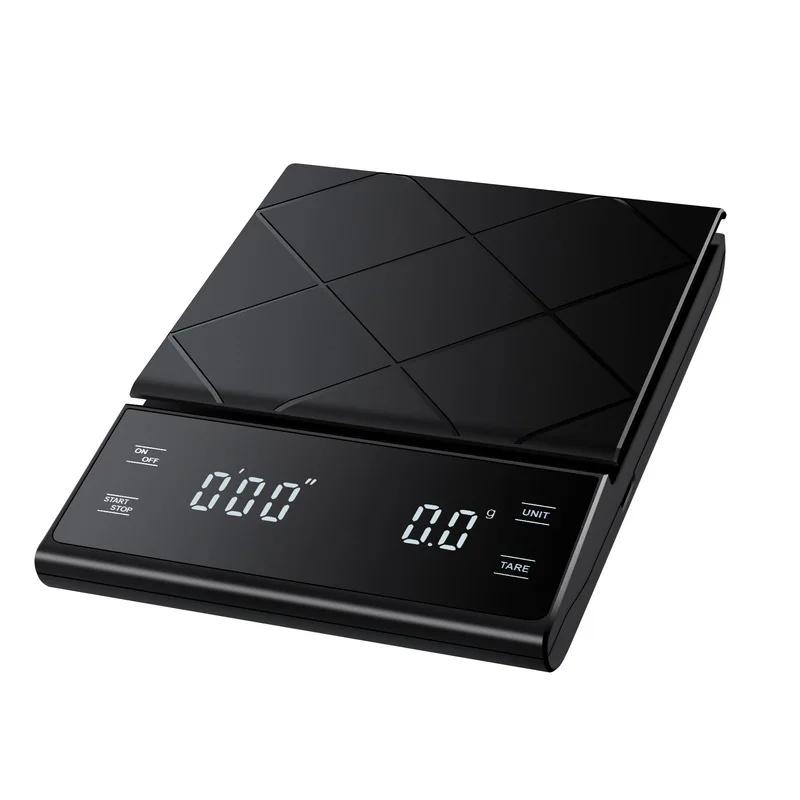Smarte Kaffee Elektronische Waage Hochpräzise Digitale Timing LCD Waage 3kg/0,1g Kaffee Waage Messgewichtswaage für Küche