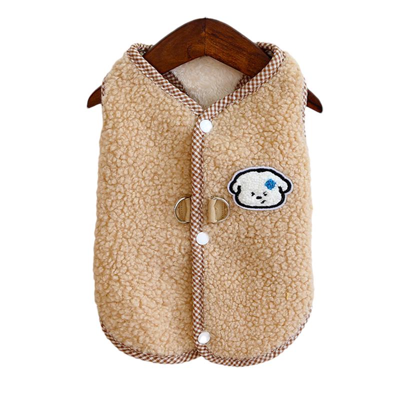 Warme Hundekleidung für den Winter für kleine und mittelgroße Hunde, Fleece-Hundemantel, Welpenkleidung, Chihuahua, Yorkies, Kleidung, Hundezubehör M khaki
