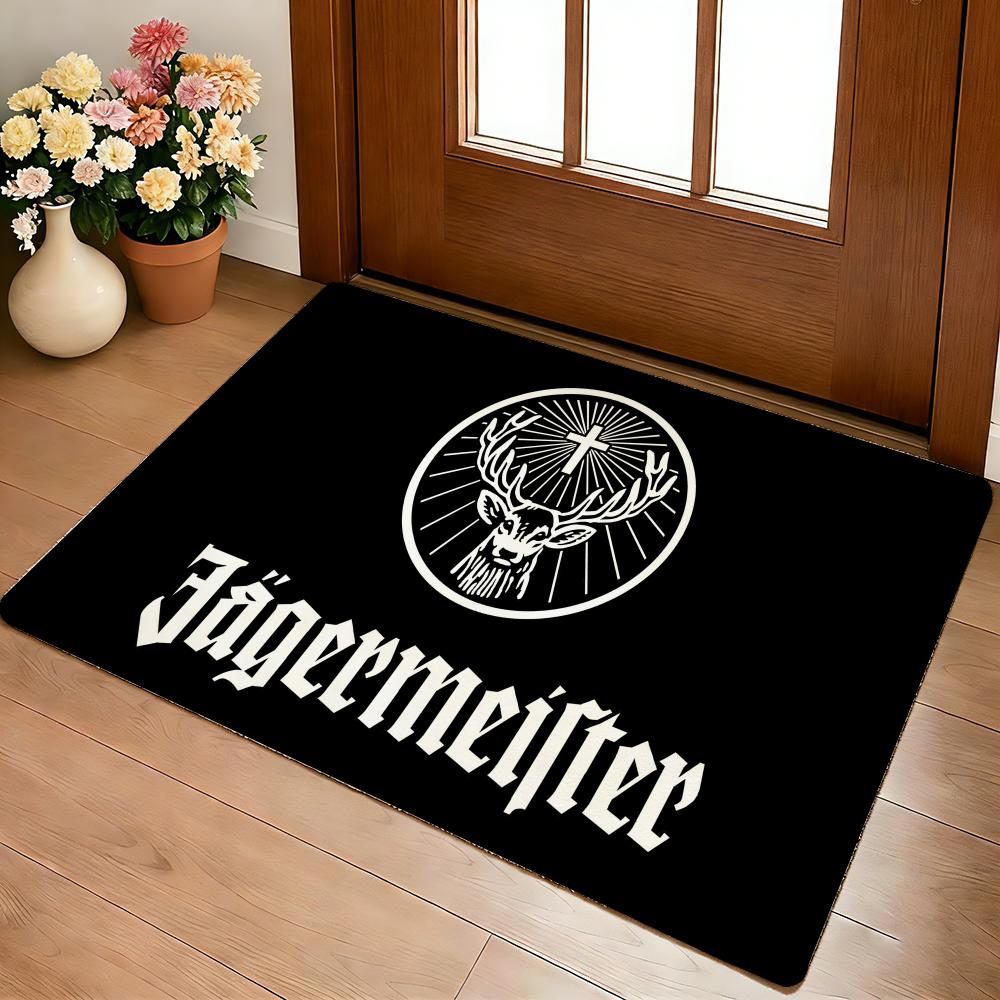 Moderne Getränke J-Jagermeister Fußmatte Gemütliche Flanell Weiche Dicke Rutschfeste Matte Für Wohnzimmer Schlafzimmer Küche Dekor Teppiche 40x60cm