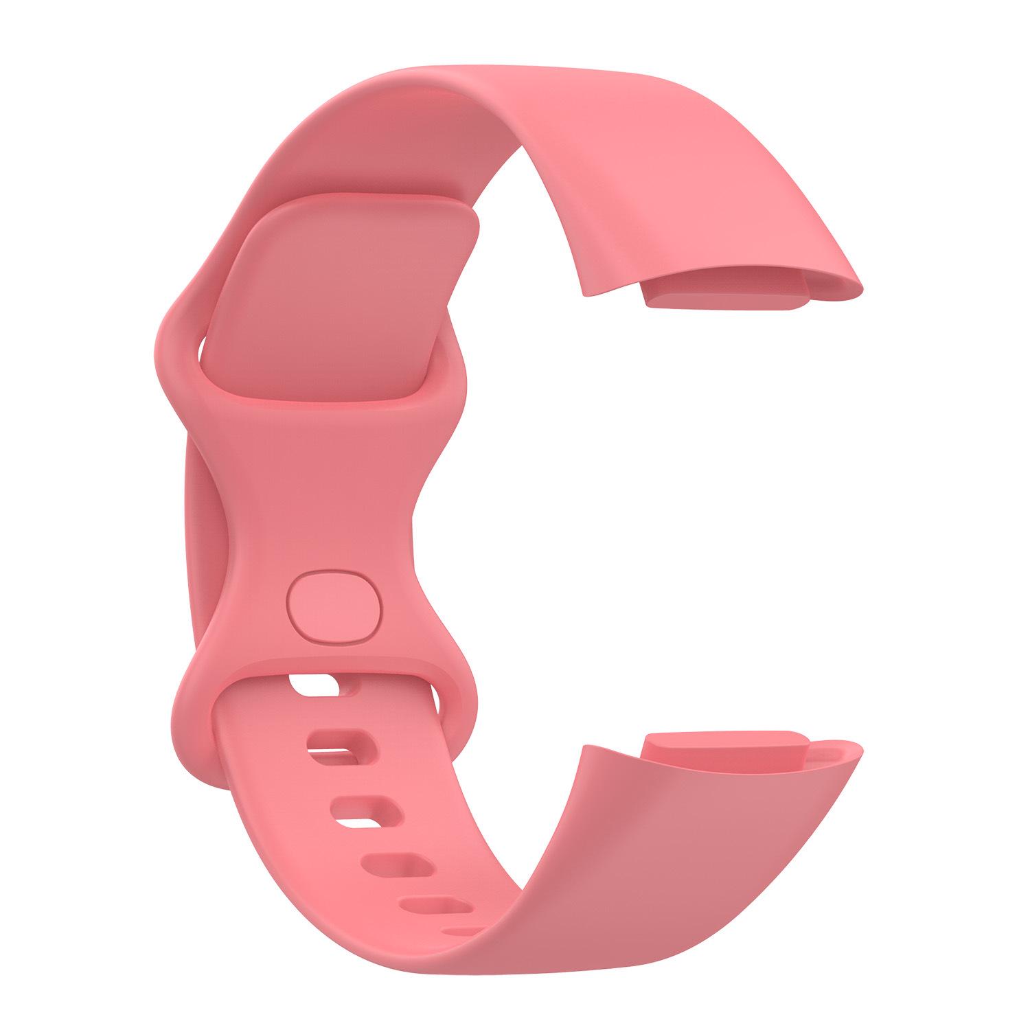 Glattes Silikonarmband für Fitbit Charge 6/5 mit umgekehrter Schnalle Small (5.5-7.8 inches)