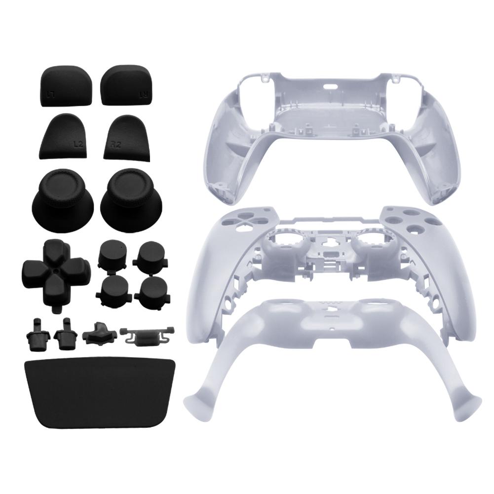 Ersatzschale für PS5, DIY-Gehäuseschale(Vordere Abdeckung und hintere Abdeckung) Für PS5-Controller silber