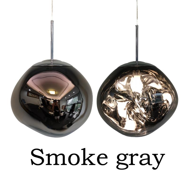 Lava Pendelleuchten für Wohnzimmer Schlafzimmer Loft LED Anhänger Deckenleuchte Glanz Home Decor Hängelampe Kronleuchter Diameter 15cm grau