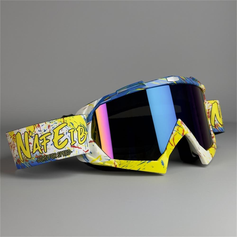 MX Reit-Ski-Brille Mountainbike-Motorrad-Brille Radsport-ATV-Brille für Jugendliche Kinder Yellow colorful