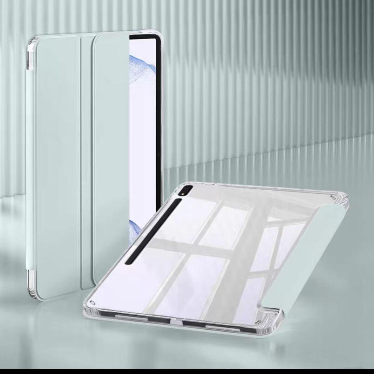 Mit Stifthalter Hülle für Samsung Galaxy Tab S10 lite S11 Cover Galaxy Tab S7 S9 FE S8 plus 12.4 13.1 S9 10.9 A11 A9 +11 8.7 Tab A11 PLUS 11 hellgrüne