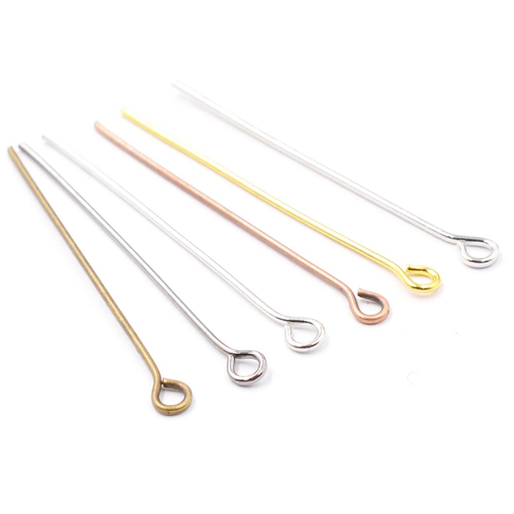 Metall Ösenkopf Stecknadeln Perlen Zubehör für Schmuckherstellung Armband Zubehör Ohrring Rohlinge DIY 20mm 200PCS