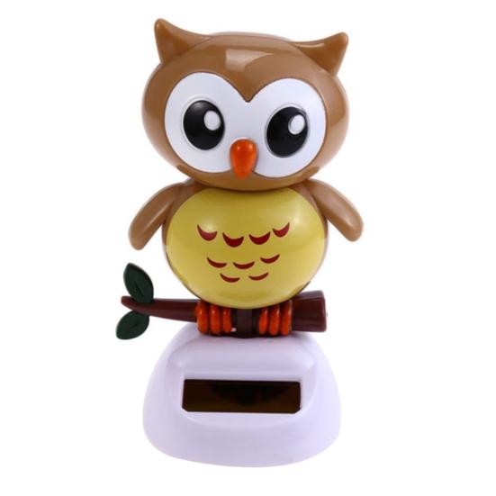 Autos Autoteile Ornament Auto Ornamente Home Bier Flip Flap Topf Schaukel Hund Kunststoff Power Solar Spielzeug Owl 5.8cm