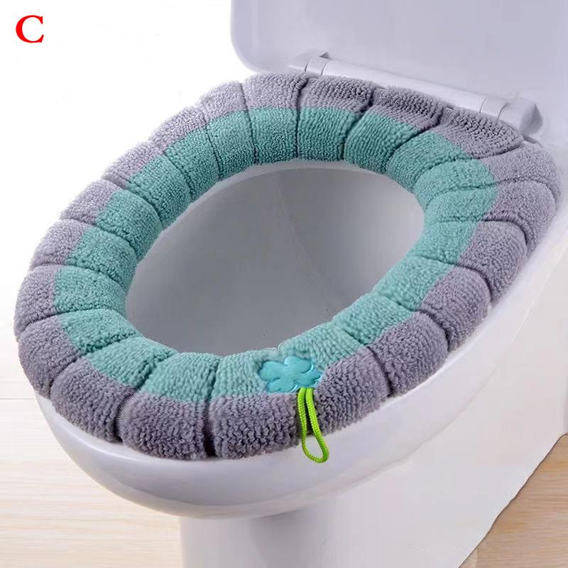 1Pcs Bad Wc Sitz Abdeckung Weiche Wärmer Waschbar Matte Abdeckung Pad Kissen Sitz Fall Wc Deckel Abdeckung Zubehör Bad hause C