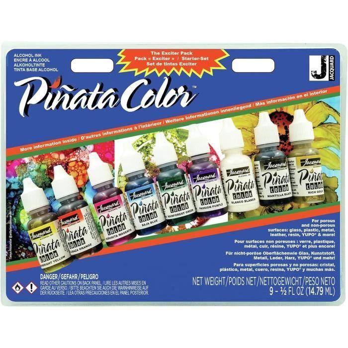 Set mit 9 Fläschchen 15ml Pinata Alkohol-Tinte