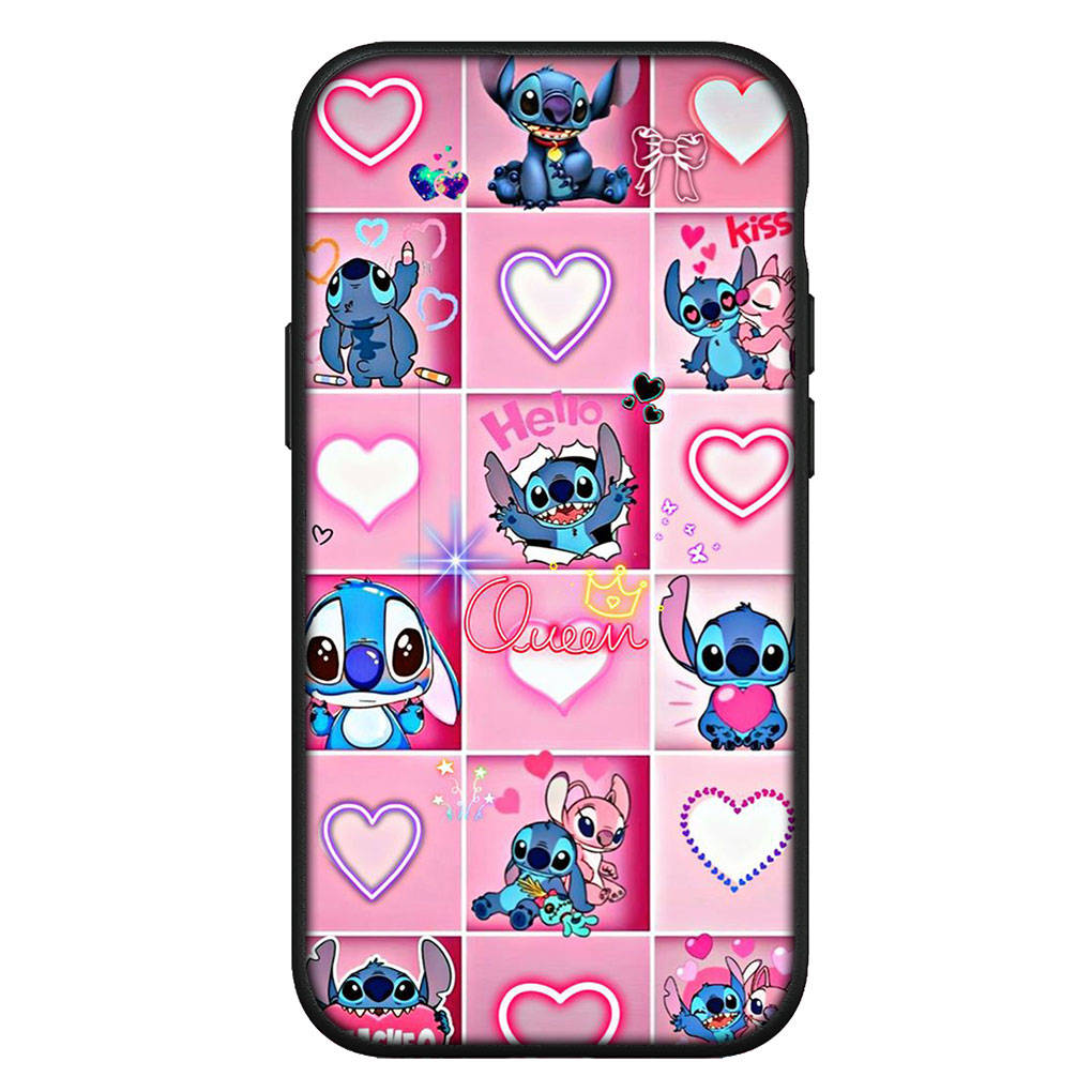 für iPhone 15 14 Xiaomi Redmi Note 13 12 11 Pro Max X 8 7 9 XR Samsung Galaxy A15 S24 S23 Huawei OPPO A38 Rosa Süße Blaue Lilo Anime Stitch Handyhülle for Samsung Galaxy S23 natur