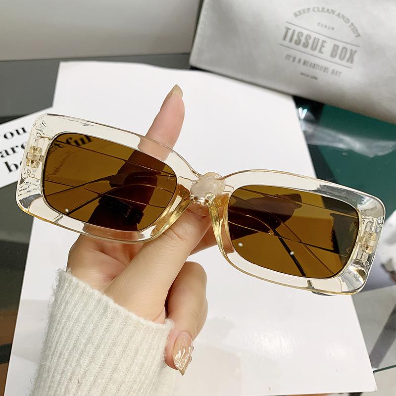 Neue Vintage Quadratische Sonnenbrille Damen Herren Marke Rechteck Sonnenbrille Weiblich Oval Brillen Oculos De Sol für Männlich Weiblich Brillen MULTI