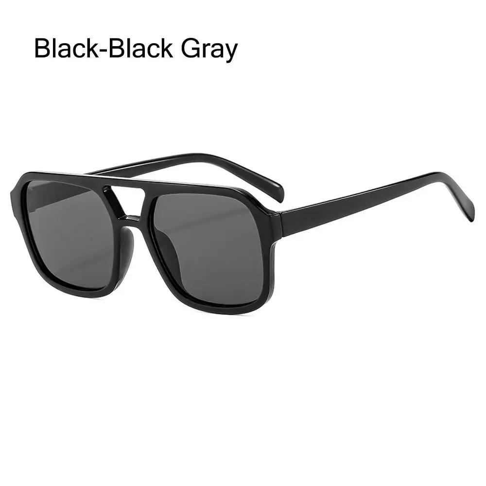 Vintage-Sonnenbrille im Fliegerstil, quadratisch, für Damen und Herren, stylische Sonnenbrille mit großem Rahmen, angesagter 70er-Jahre-Stil, UV-Schutz 400