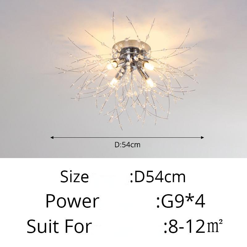 Nordic moderne led kronleuchter Wohnzimmer schlafzimmer esszimmer firefly kronleuchter Einfache hause indoor beleuchtung dekoration decke lampen 4 headlights silber