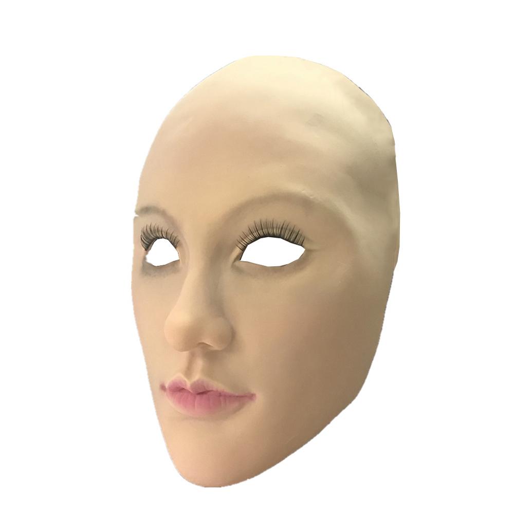 Schönheitsmaske Latex Weibliche Maske Halloween Kostüme Halbes Gesicht Stil
