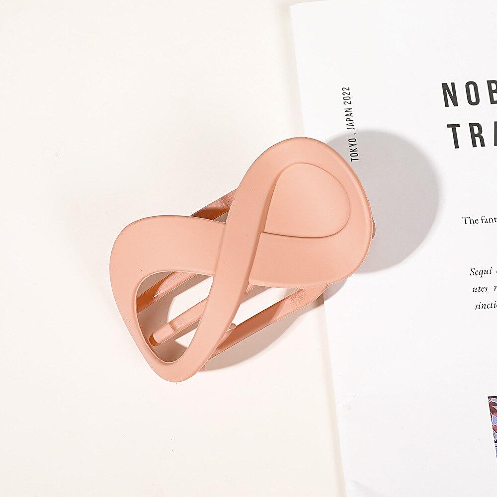 Trend PC Haar Clip Einfache 8-förmigen Unendlichkeit Styling Halter Shark Haar Klaue Clip Haar Zubehör Für Frauen 2022 neue Style A rosa