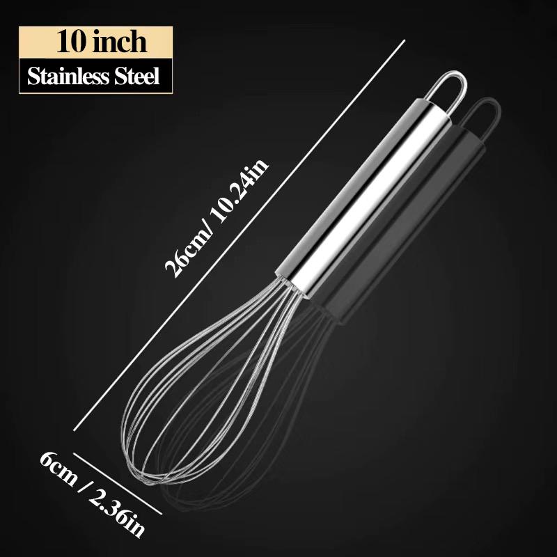 Manueller Schneebesen aus Edelstahl, Eier-Stabmixer, Schneebesen zum Sahne- und Eierbacken, Eiermischen, Artefakt, Haushalts-Backutensilien