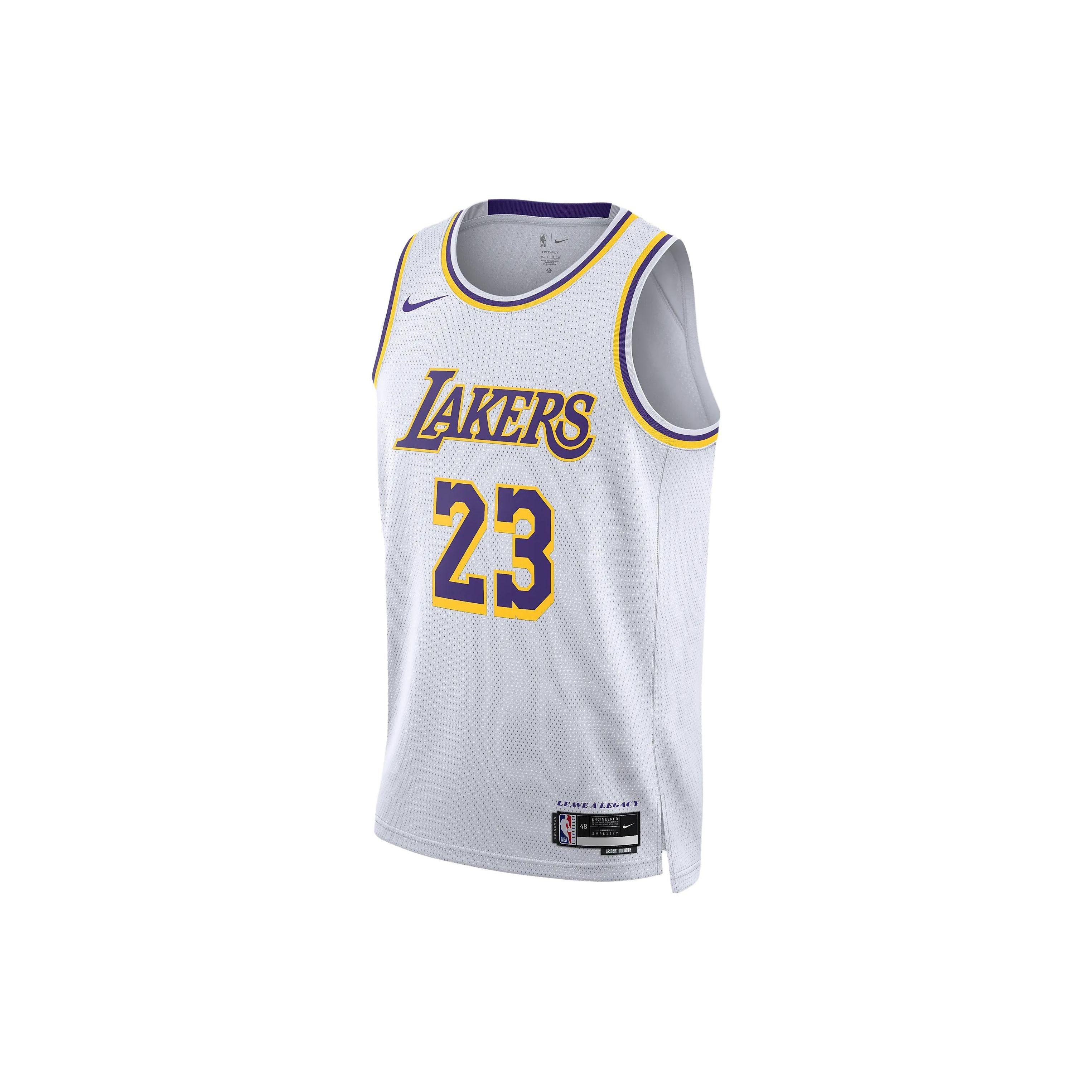Nike NBA Los Angeles Lakers LeBron James Association Edition Swingman Dri-FIT Trikot Weiß Herren Streetwear DN2081-103 S