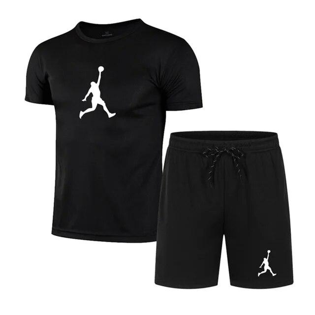 Sommer Beliebte männer T-shirt + shorts Anzug Männer Sport Anzug Druck Lässige Mode Kurzen ärmeln T-shirt Set Männer jogger Anzug Set 3XL