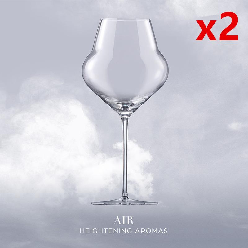 2 Stück Ocean X Lucaris Luftverhöhung Aromen Weinglas Ultraweite Schale Leicht zu schwenken Kelch Ultradünne Sommelier-Tasse Weinglas 600ml