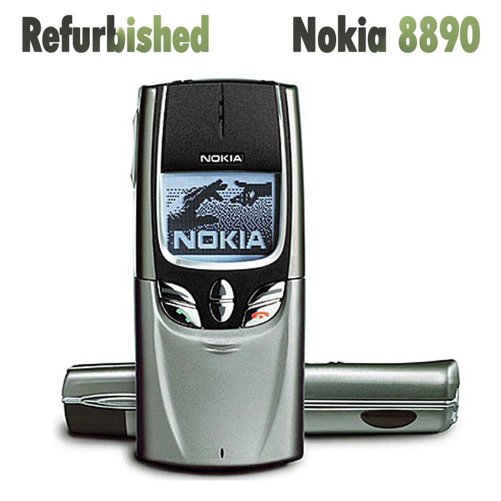Generalüberholtes Nokia Original Nokia 8890 GMS 2G Mobiltelefon mit 1 SIM simple set schwarz