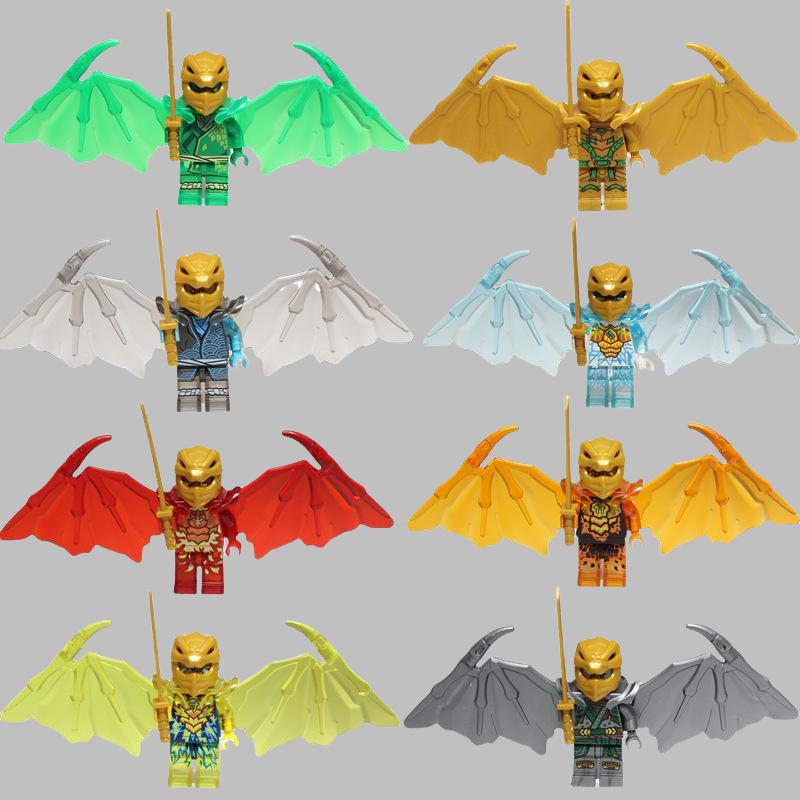 Action 8 Minifiguren Puppen Kai Jay Zane Baustein Ziegel Modellbausatz Jungen Kindergeburtstag Kindertag Lerngeschenke No Box