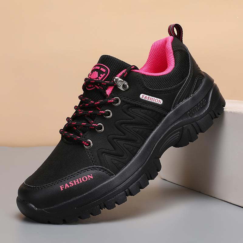 Damen Wanderschuhe Outdoor Wasserdichte Sneaker Rutschfeste Wanderschuhe Luxusmarke Bequemes Schuhwerk Neue Damen Kletterstiefel 37 schwarz
