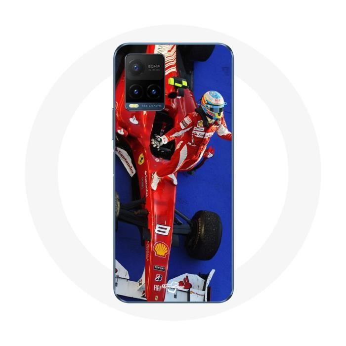 Coque maniacase pour Vivo Y21s 2021 / Y21 2021 Formule 1 Fernando Alonso Pilote automobile F1 Rouge schwarz