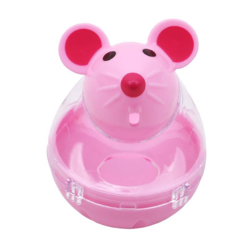 Pet Feeder Katze Spielzeug Maus Lebensmittel Roll Leckage Spender Schüssel Spielen Training Lustige Spielzeug für Katze Kätzchen Katzen Spielzeug pet Liefert rosa
