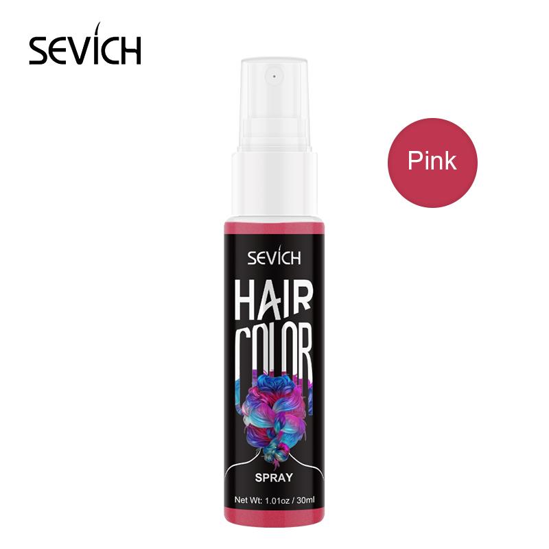 Sevich 8-Farben-Haarfarbenspray, sofortige Haarfarbe, Haarstyling-Produkt, 30 ml, temporäre Haarfarbe, Farbe, modisches Schönheits-Make-up rosa