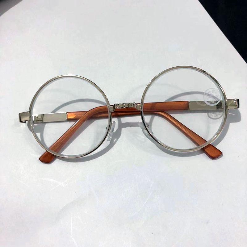 Runde Kristallglas Sonnenbrille Flaches Glas Ohne Stärke Retro Sonnenbrille Runder Rahmen Herren Sonnenbrille Damen Augenpflege KTB