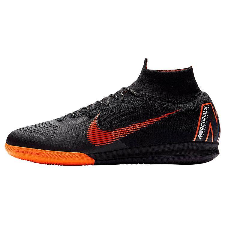 Nike Mercurial SuperflyX 6 Elite IC Schwarz Orange Herren Stollen Total-Orange-Weiß AH7373-081 44.5