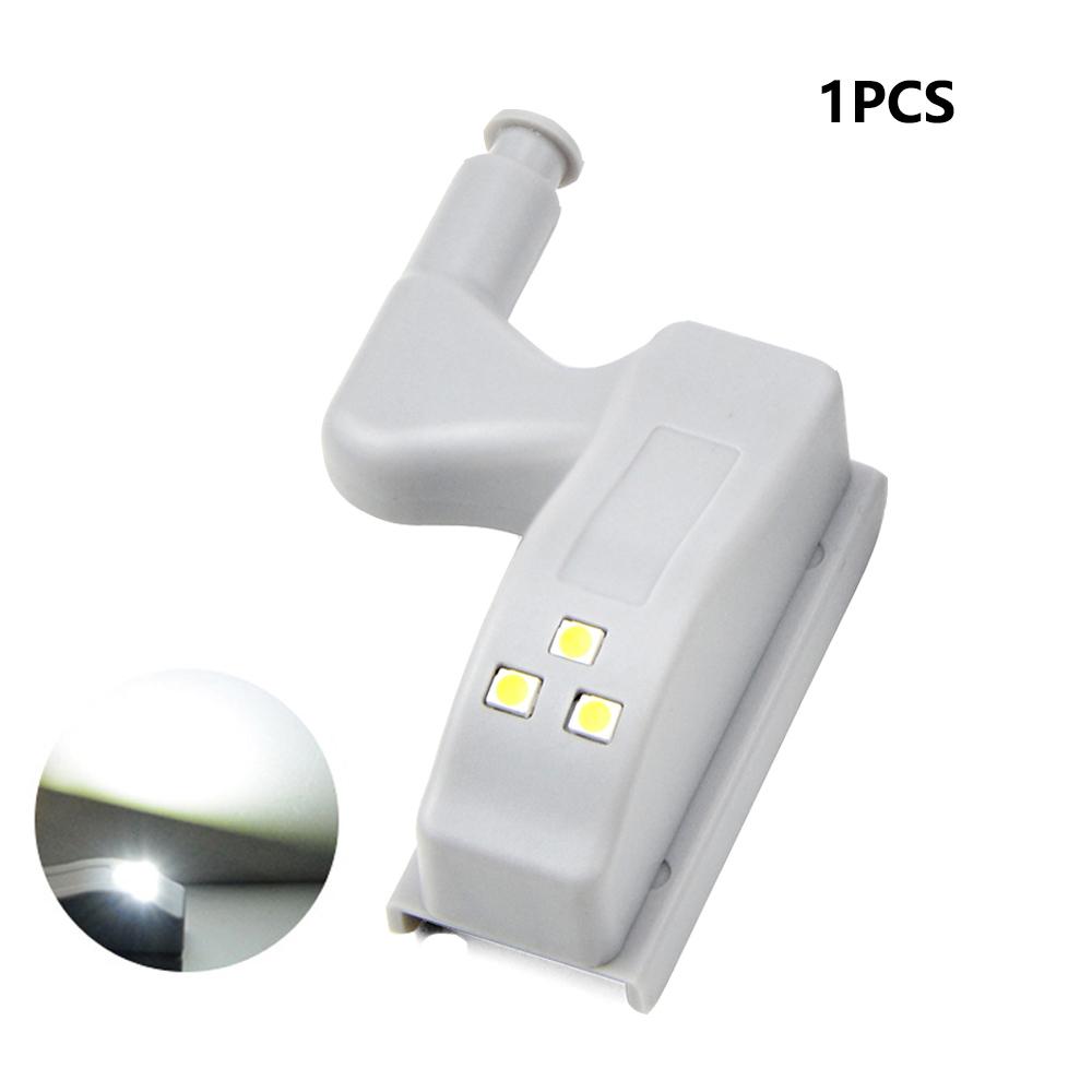Universal Innere Scharnier Lampe Schrank LED Unter Kabinett Licht Schrank Schrank Sensor Licht Home Küche Nachtlicht Lampen 1PCS weiß