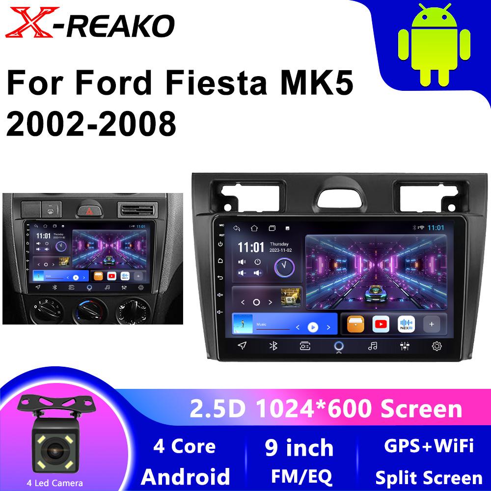 Für Ford Fiesta Mk VI 5 Mk5 2002-2008 Android 13 Autoradio Multimedia GPS 2 Din DVD Carplay Navigation Player Stereo 4 core 2GB+64GB carplay
