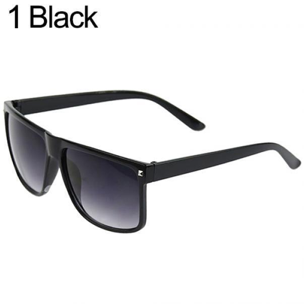 Rahmen Herren Damen Sonnenbrillen Kunststoff Retro Quadratisch Vintage Zubehör schwarz