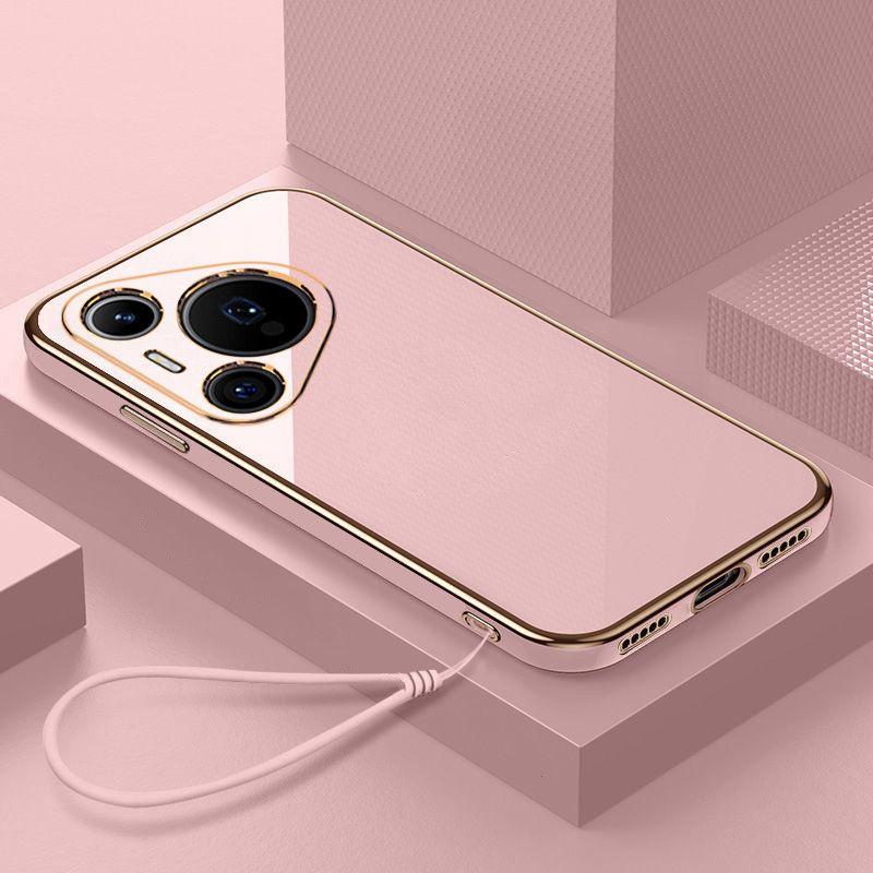 Für Huawei Pura 70 Pro + Hülle Huawei Pura 70 Handyhülle Huawei Pura 70 Ultra Hülle Luxus Square Plating Stoßfeste Rückseite Huawei Pura 70