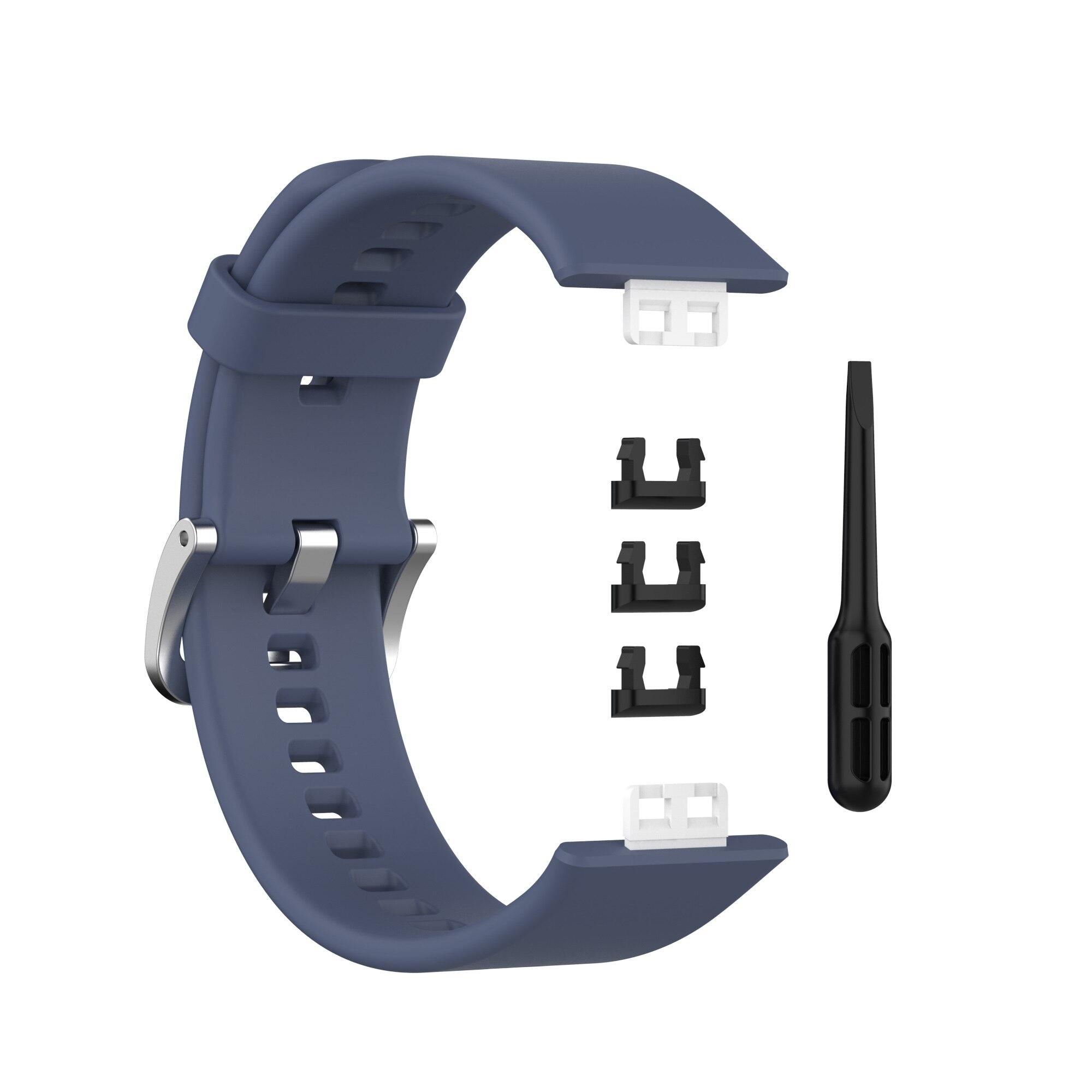 Für Huawei Uhr Fit Silikon Ersatz Armband Armband Uhr Band Für Huawei Fit TIA-B09/TIA-B19 Sport Handgelenk strap armband Huawei watch Fit navy blau
