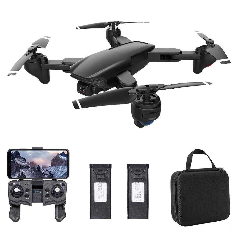 SG701 RC Drohne mit Kamera 4K Dual Kamera Wifi FPV Drohne Faltbarer RC Quadcopter mit Headless-Modus Storage bag-2 battery