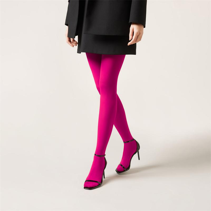 Rote Strumpfhosen für Damen, durchsichtige Strümpfe, schlanke, durchsichtige Dessous, Spitzen-Leggings, Winter-Strumpfhosen für Damen, Strümpfe mit Fuß, Nylon, rote Bodys, sexy Strumpfhosen One size leuchtend rosa