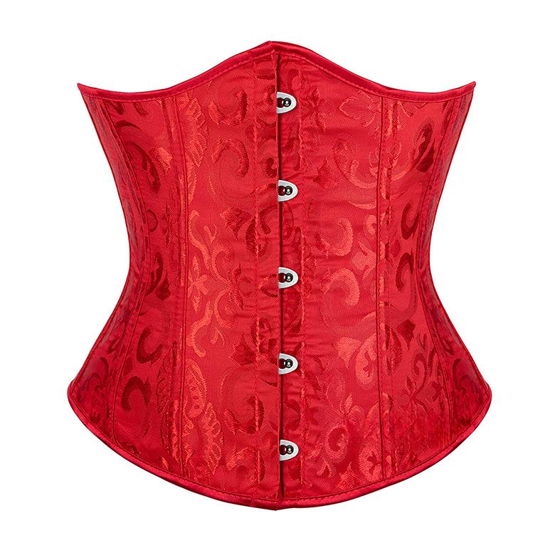 Damen Korsett Court Korsett Bustier Figurformende Weste Hochzeit Bottoming Waist Seal Damen Funktionelle Körperformende Unterwäsche M rot