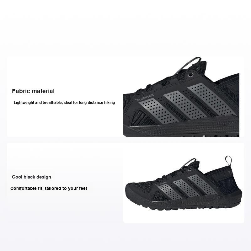 Adidas Daroga 25 Stoff Bequem Vielseitig Balance Low-Top Wanderschuhe Unisex Wanderschuhe Schwarz HQ9170 38⅔