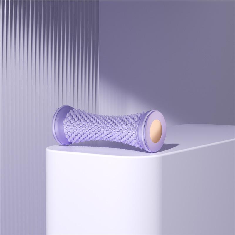 1Pc Fuß Roller Massager Yoga Plantarfaszien Roller Home Fitness Fingerpressure Bord Tiefe Muskelentspannung Fuß Massage Roller violett