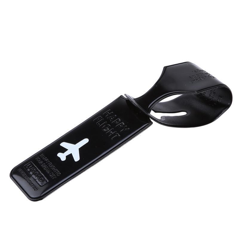 Buntes Reisegepäckanhänger-Namensadressen-ID-Reisekoffer-Taschen-Gepäcketikett schwarz