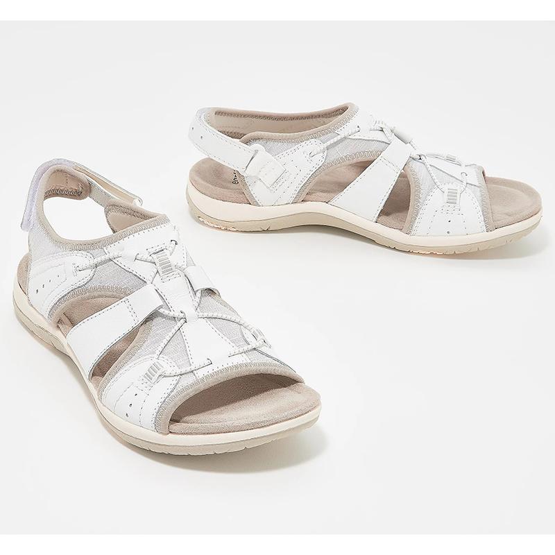 Schuhe für Damen Sandalen Mode Lässige Damensandalen Bequeme runde offene Zehenschuhe Flache Strandsandalen Sommerschuhe 38 weiß