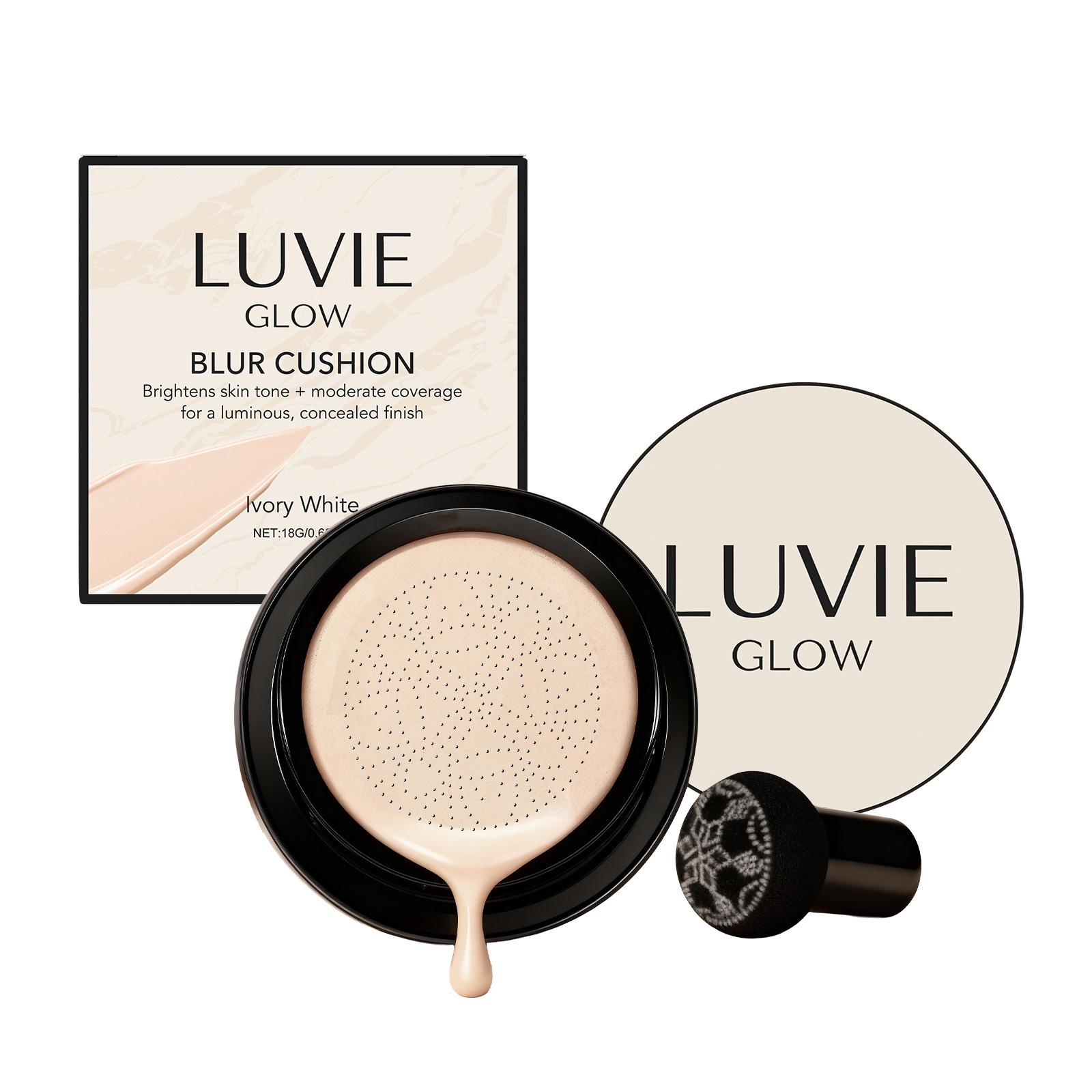 Luftpolster-Foundation Leicht Natürlich Feuchtigkeitsspendend Abdeckstift Aufhellend Öl-Kontrolle Wasserdicht Pilz-Luftpolster-Basis Kosmetik Ivory White