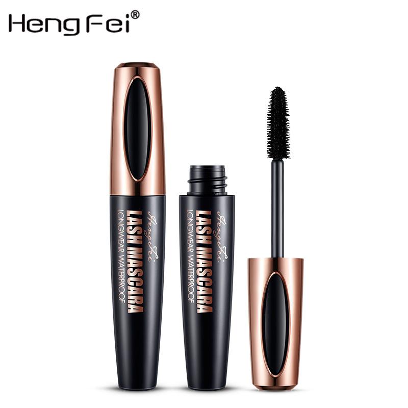 4d Silk Fiber Lash Mascara Lange Curling Mascara Make-Up Wimpern Schwarz Wasserdichte Faser Mascara Wimpern Make-Up schwarz
